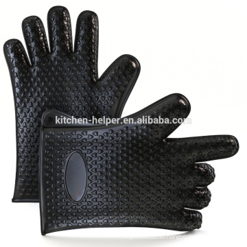 Großhandel Promotion Lebensmittel Grade Grillen Silikon Kochen Handschuhe / Hitzebeständige BBQ Handschuhe / Küche Ofen Mitt